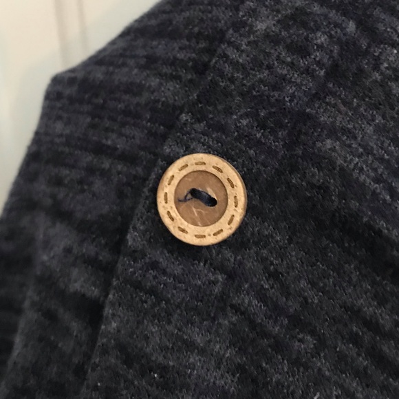 Navy sweater with buttons and elbow pads. - Picture 5 of 6